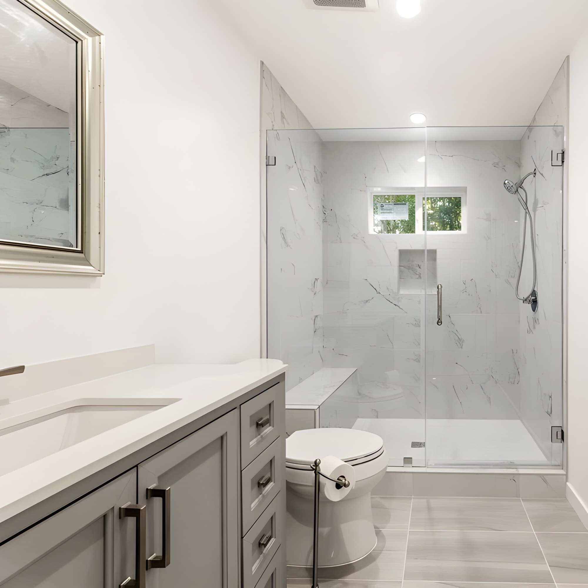 This bathroom proves that clean design can still feel elevated
